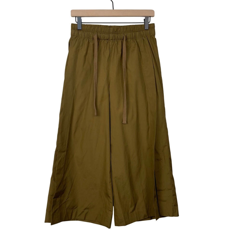 Vince Wide Leg Culottes Pants Japanese Cotton Medium Brown